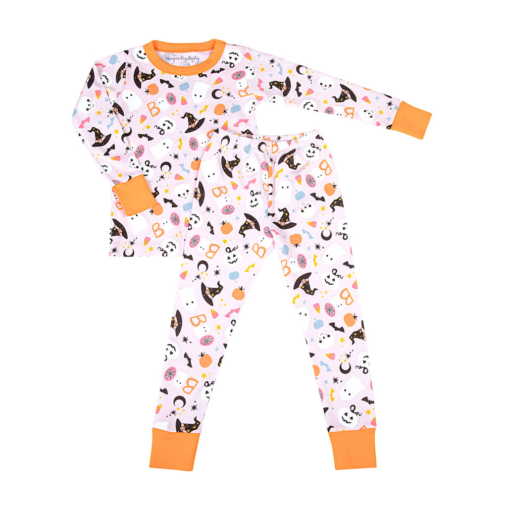 A Little Bit Batty Pink Long Pajamas-SLEEPWEAR-Magnolia Baby-Joannas Cuties