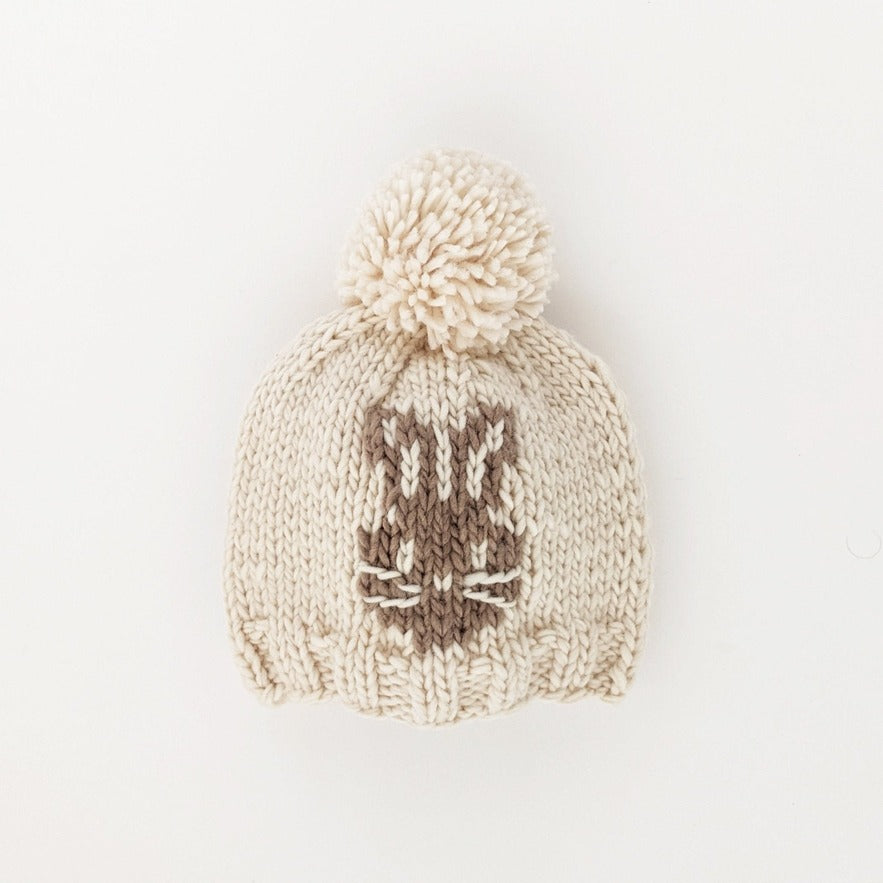 Whiskers Bunny Rabbit Hand Knit Beanie Hat