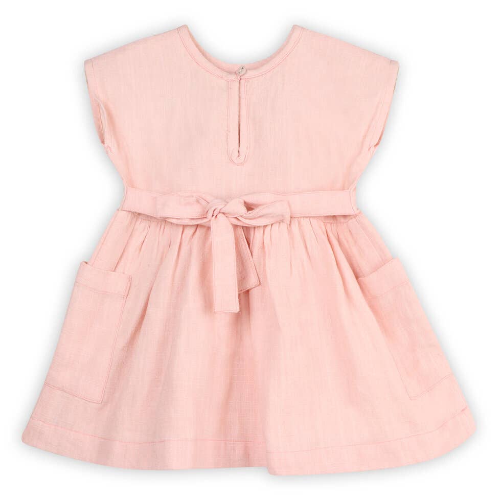 Alicia Embroidered Daisy Baby Dress + Bloomer