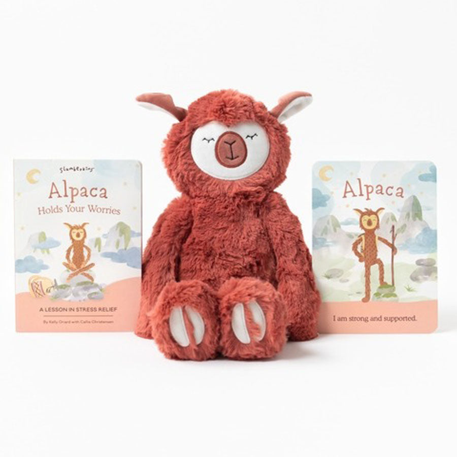 Alpaca Kin + Lesson Book - Stress Relief-SOFT TOYS-Slumberkins-Joannas Cuties
