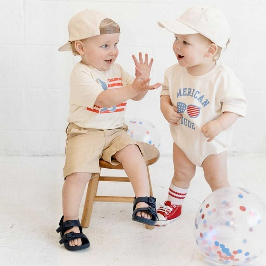 American Dude Short Sleeve Romper