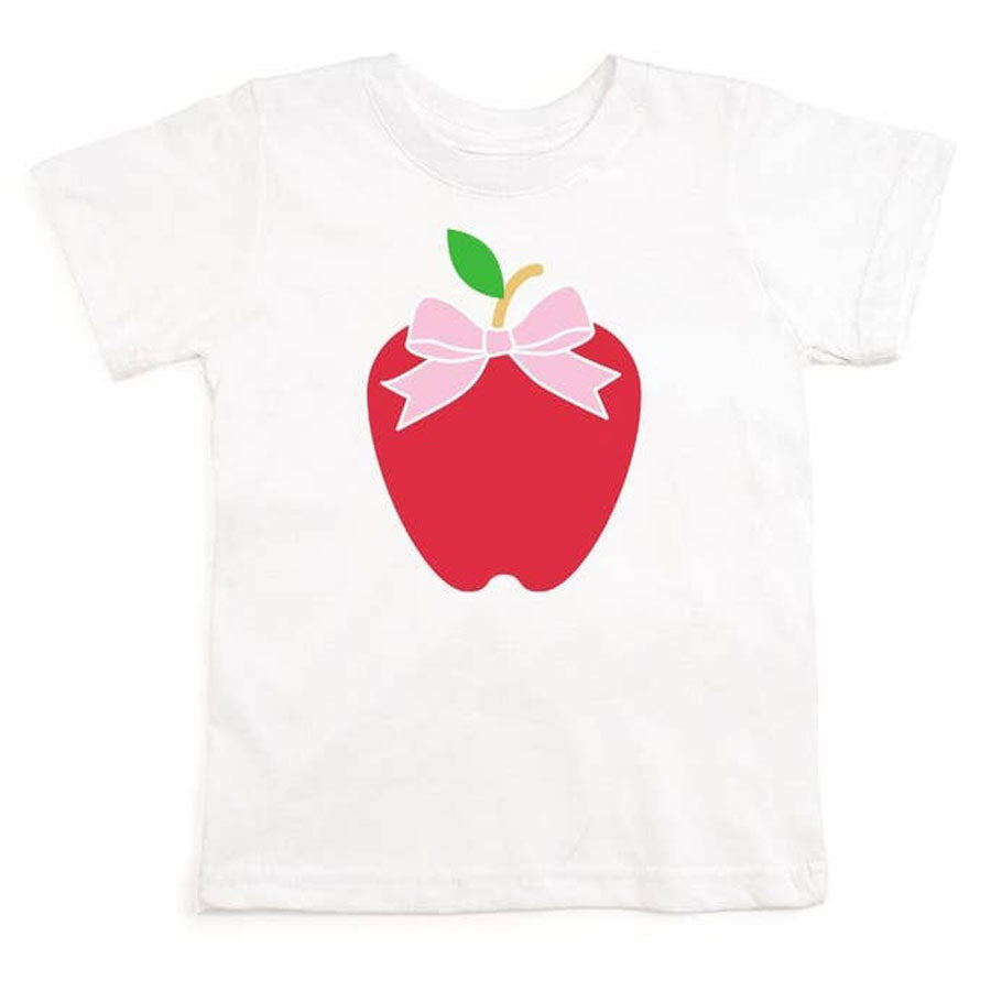 Apple Bow Short Sleeve Shirt-TOPS-Sweet Wink-Joannas Cuties