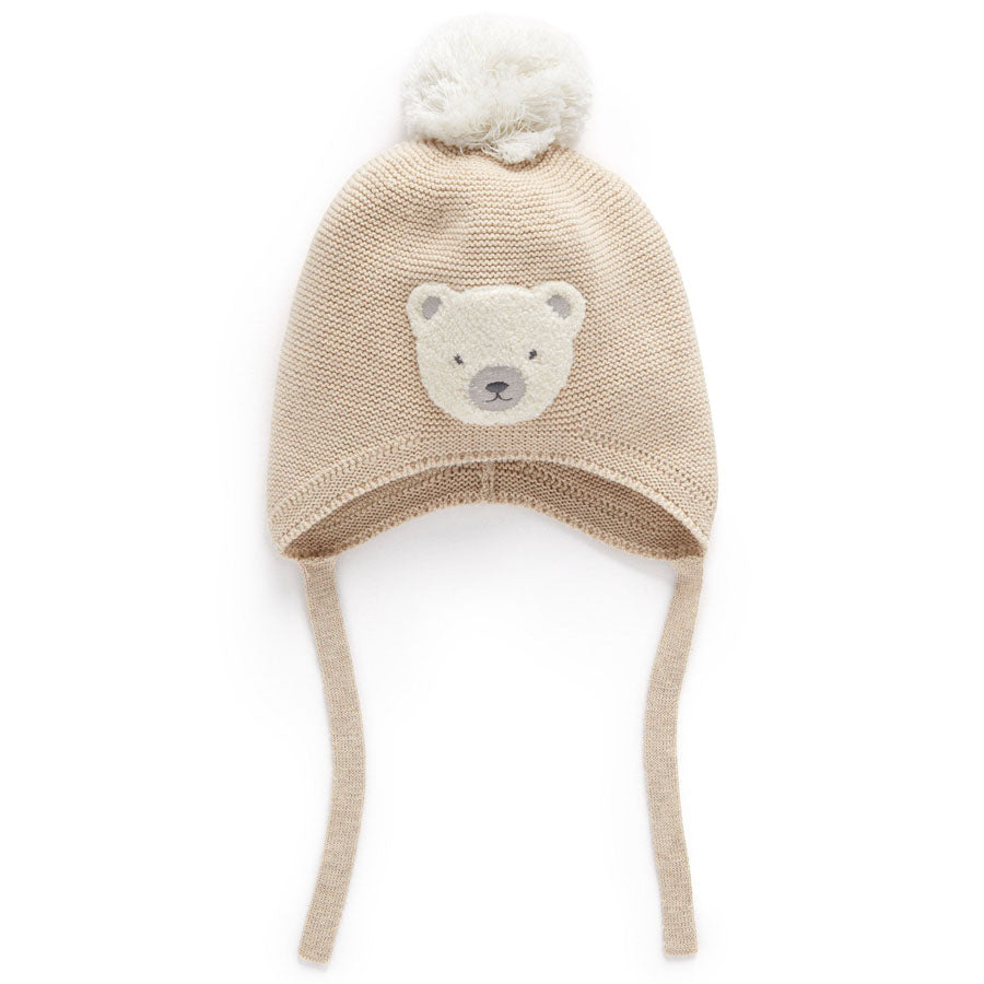 Arctic Bear Beanie-HATS & SCARVES-Purebaby-Joannas Cuties