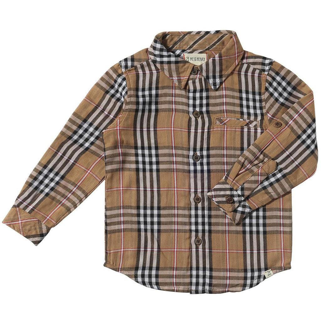 Plaid Atwood Woven Shirt - Brown/Black/Red