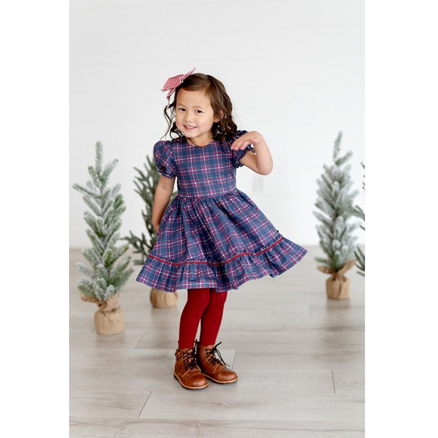 Aura Dress in Holiday Plaid - Poplin Cotton Dress, 2 Aura Dress in Holiday Plaid - Poplin Cotton Dress, 2