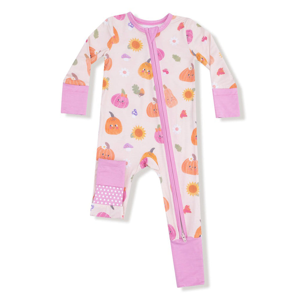 Autumn Pumpkins - Pink  Convertible Romper