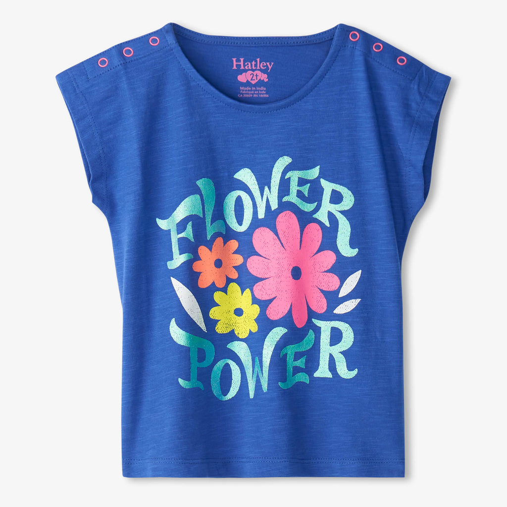 Baby & Toddler Girls Flower Power Snap Button Shirt