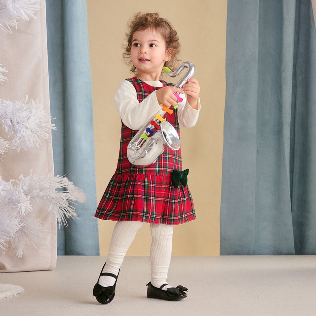 Baby & Toddler Red Plaid Pinafore Dress