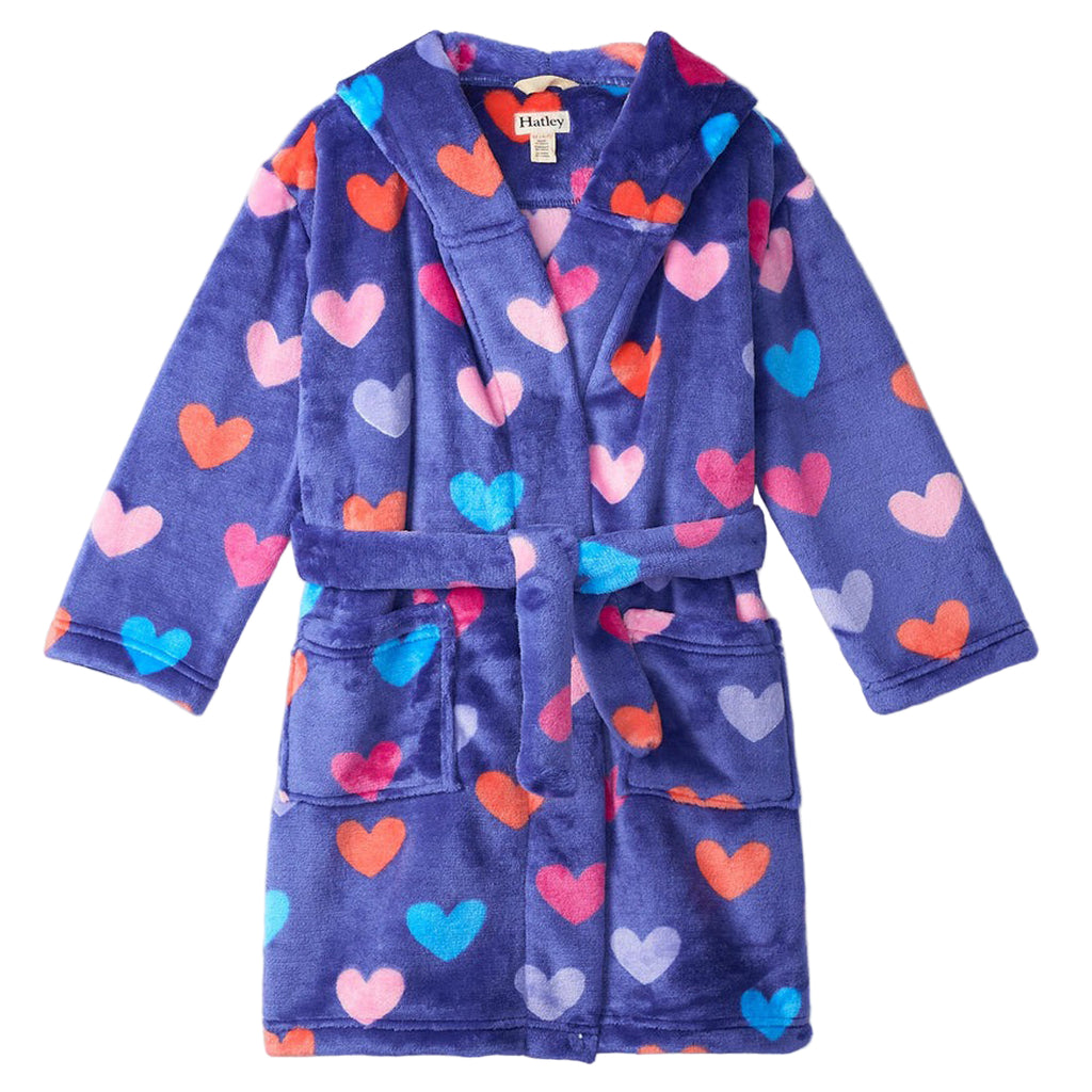 Baby Girls Hearts Fleece Robe