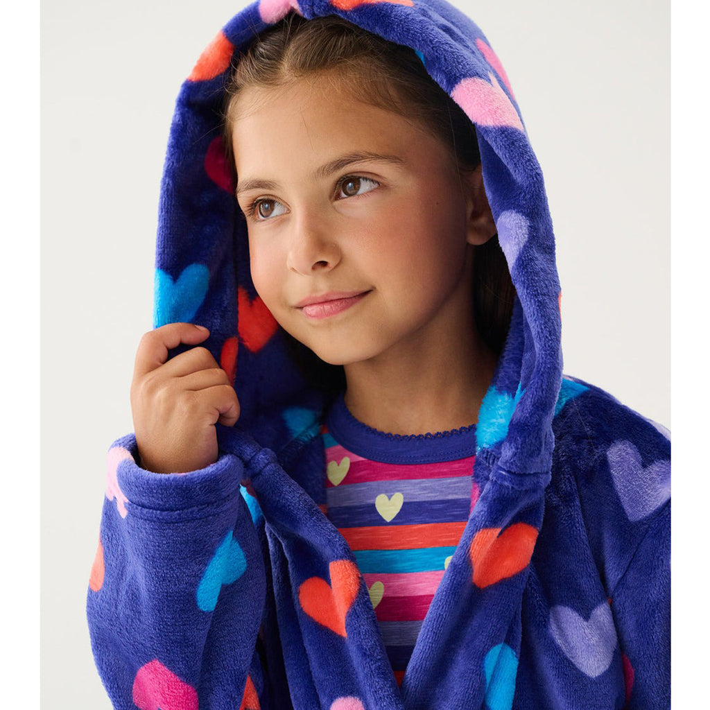 Baby Girls Hearts Fleece Robe
