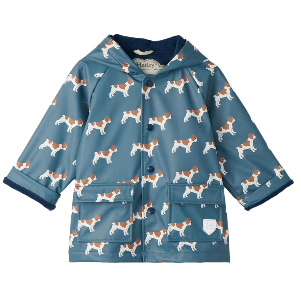 Baby & Toddler Boys French Bulldogs Button-Up Rain Jacket