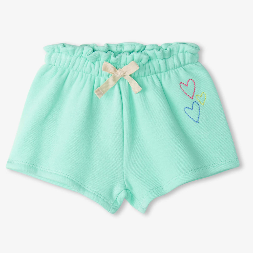 Baby & Toddler Girls Ice Green Paper Bag Shorts