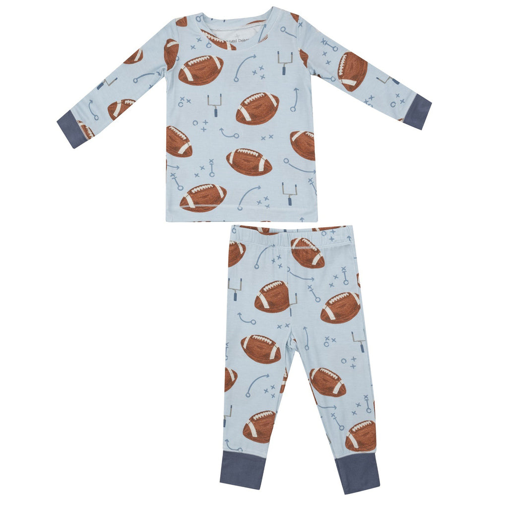 Bamboo Loungewear - Footballs Blue