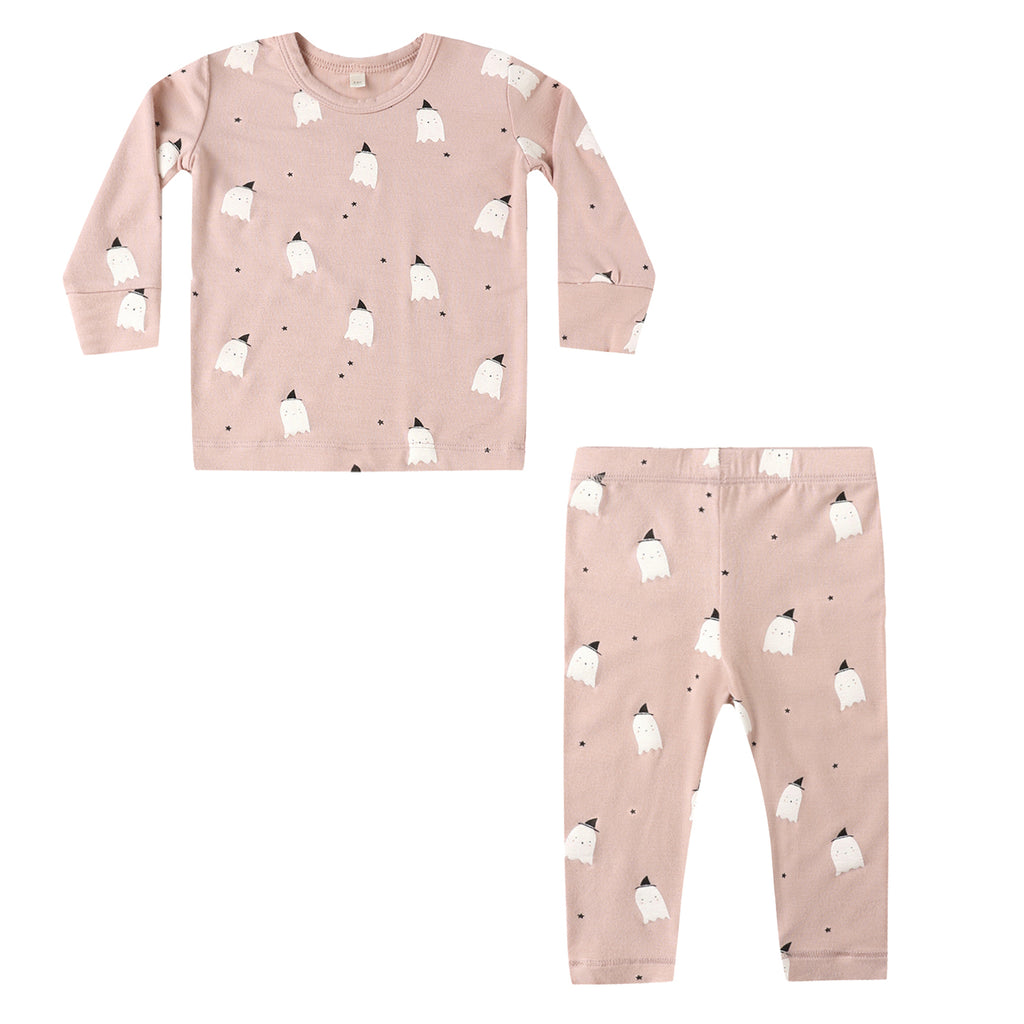 Bamboo Pajama Set - Pink Ghosts