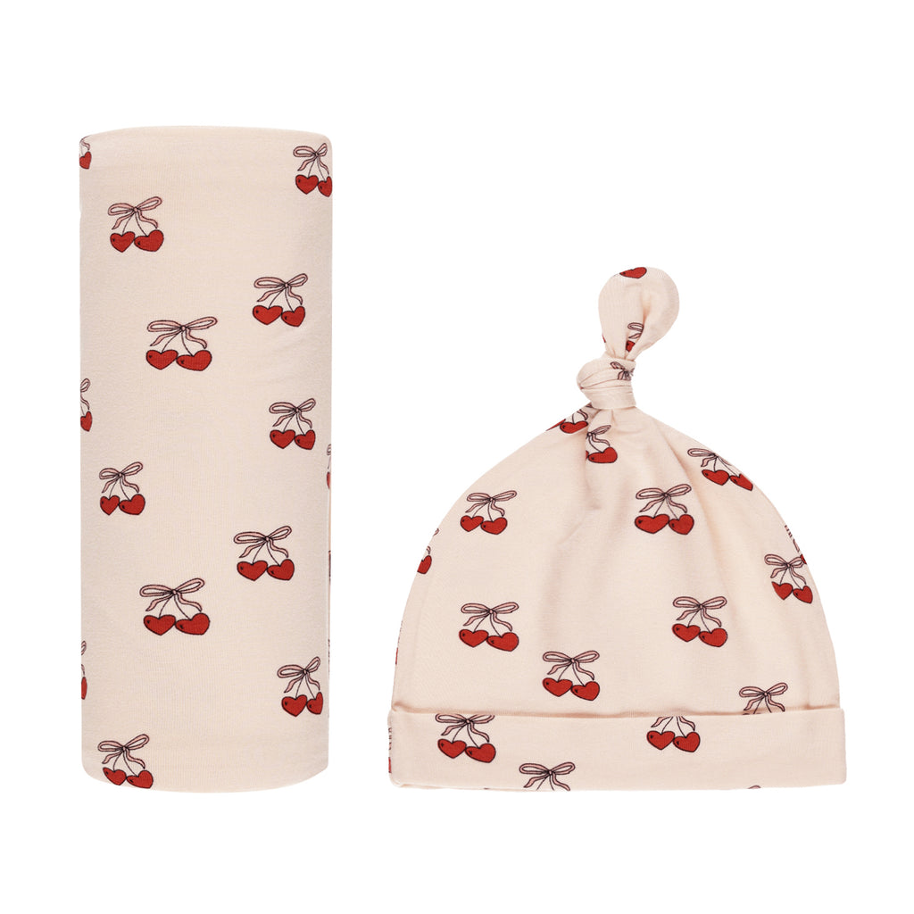 Bamboo Swaddle & Knotted Hat - Mon Amour