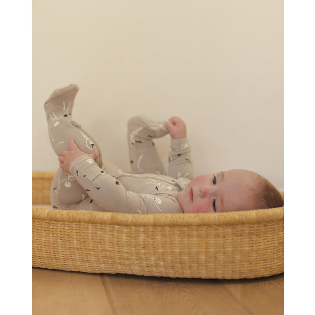 Bamboo Zip Footie - Skeletons