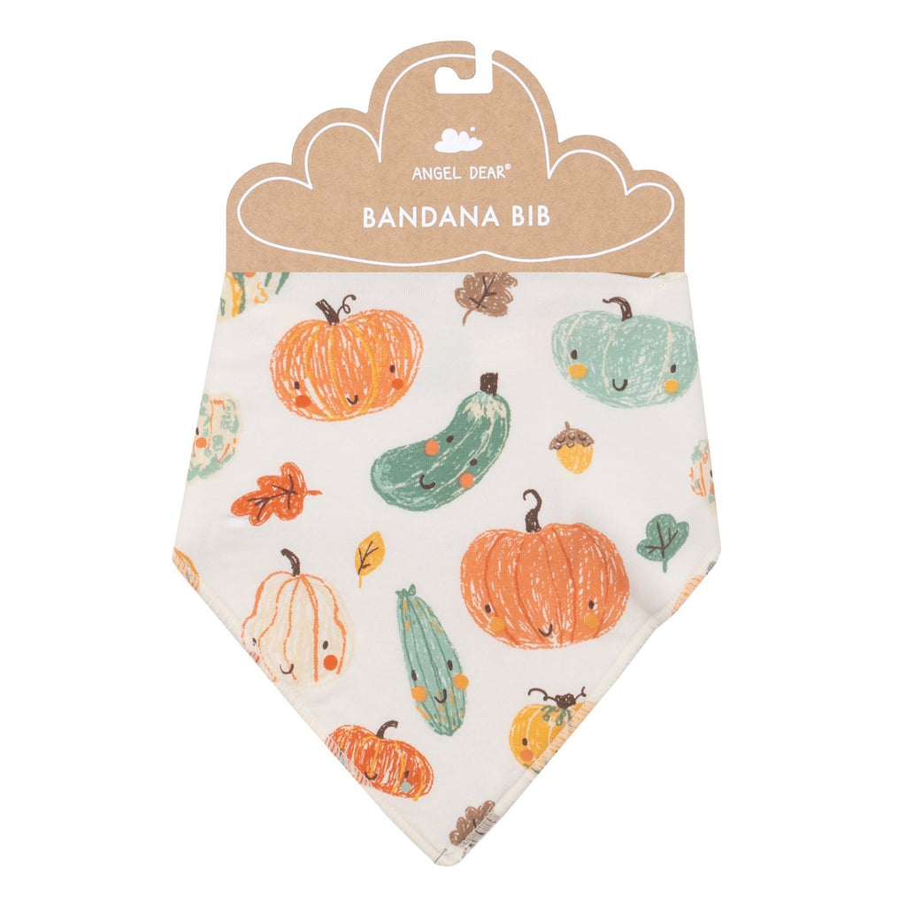 Bandana Bib - Crayon Pumpkins