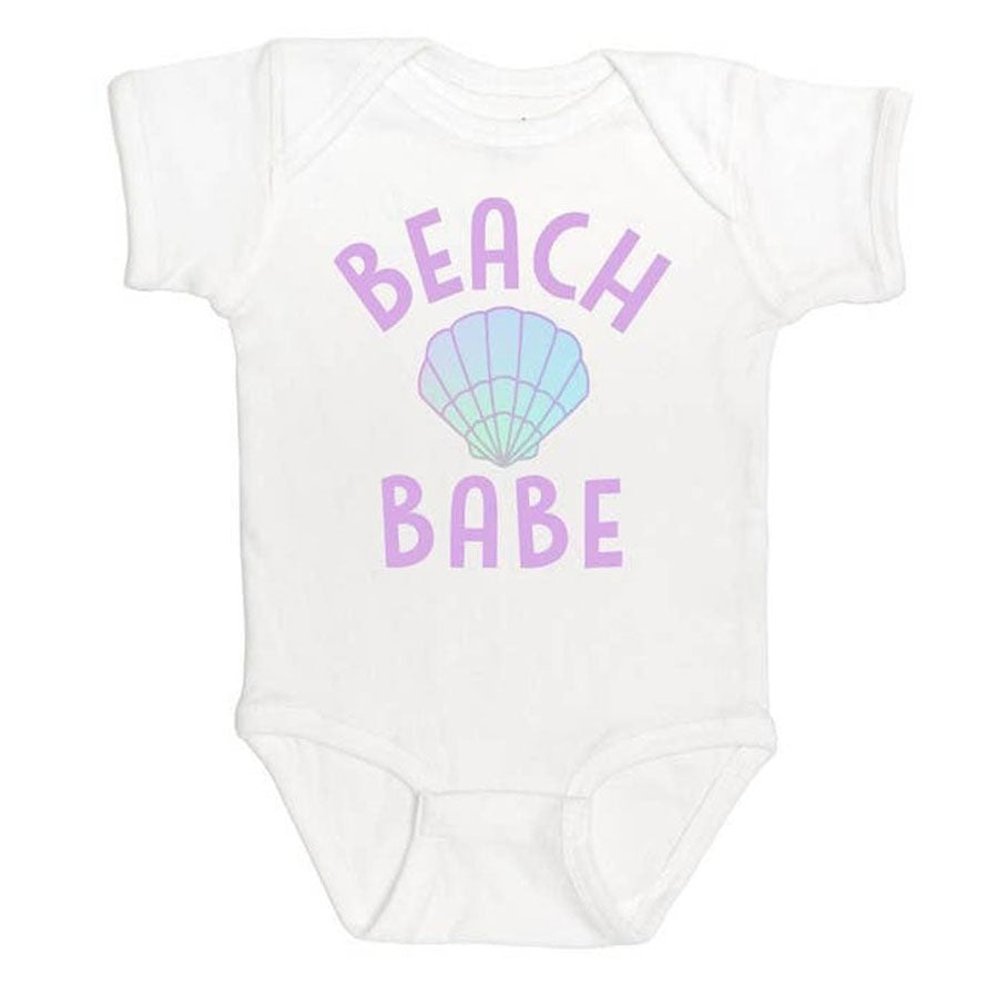 Beach Babe Short Sleeve Bodysuit-BODYSUITS-Sweet Wink-Joannas Cuties