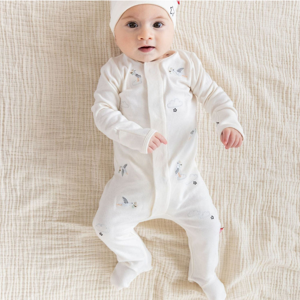 Beary Special Delivery Organic Cotton Magnetic Parent Favorite Footie + Hat