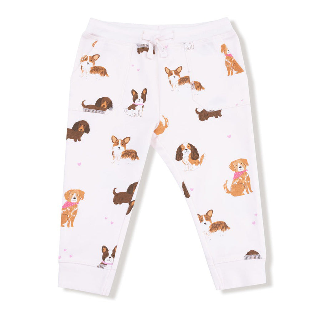 Best Friend Dogs - Pink  Drop Sleeve Sweatshirt and Jogger