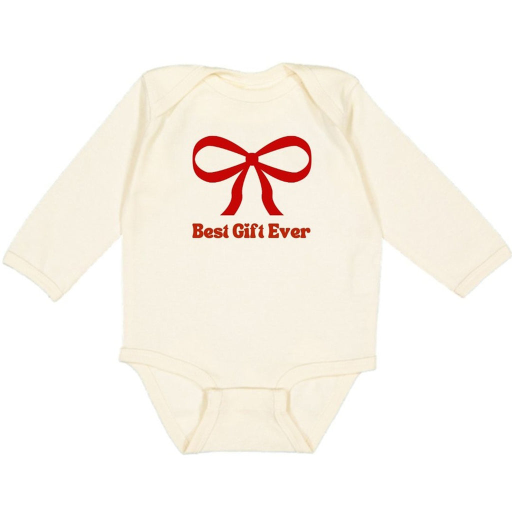 Best Gift Ever Christmas Long Sleeve Bodysuit