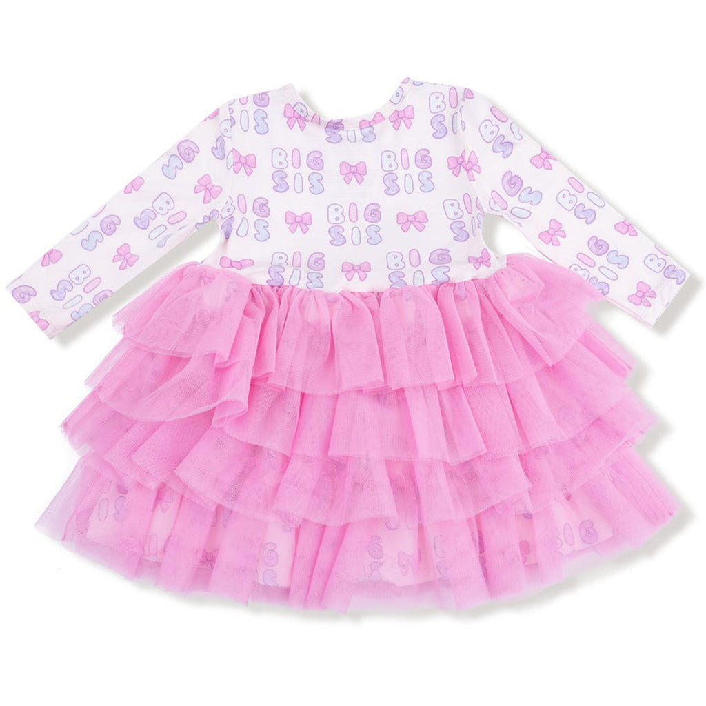Big Sis - Long Sleeve Layered Tulle Dress