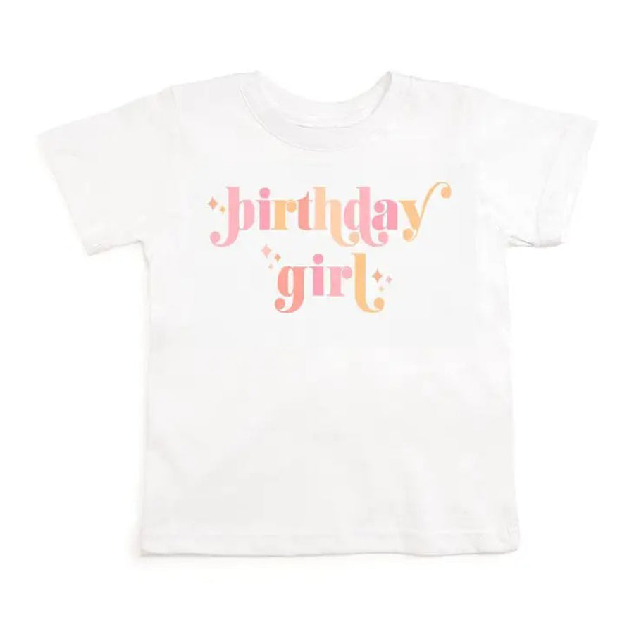 Birthday Girl Blush Short Sleeve Shirt - Kids Birthday Tee-TOPS-Sweet Wink-Joannas Cuties