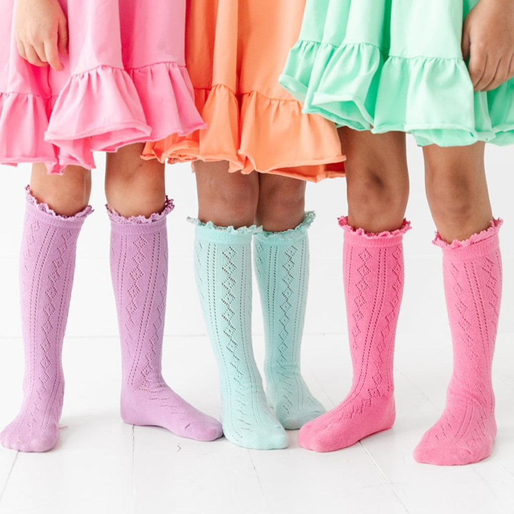 Bon Bon Fancy Knee High Sock 3-Pack-SOCKS, TIGHTS & LEG WARMERS-Little Stocking Co.-Joannas Cuties