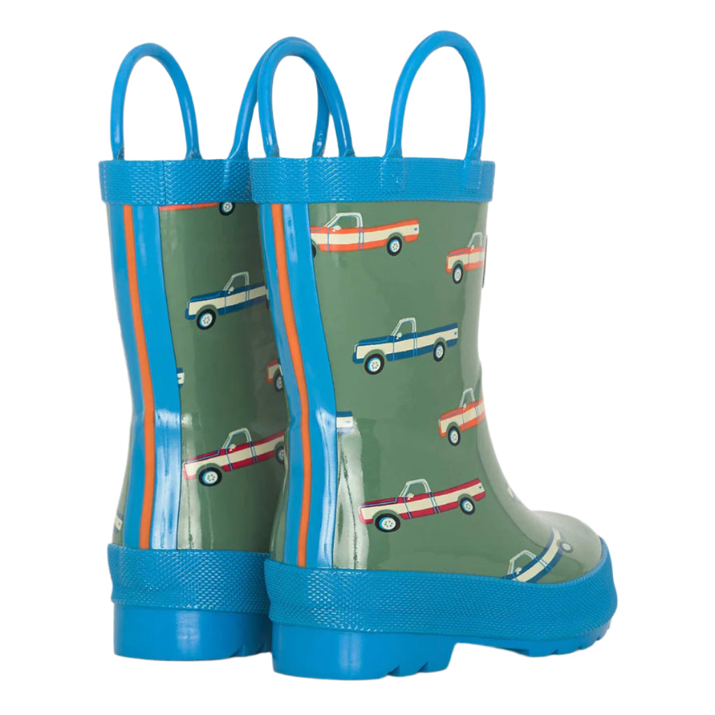 Boys Big Trucks Rain Boots With Handles