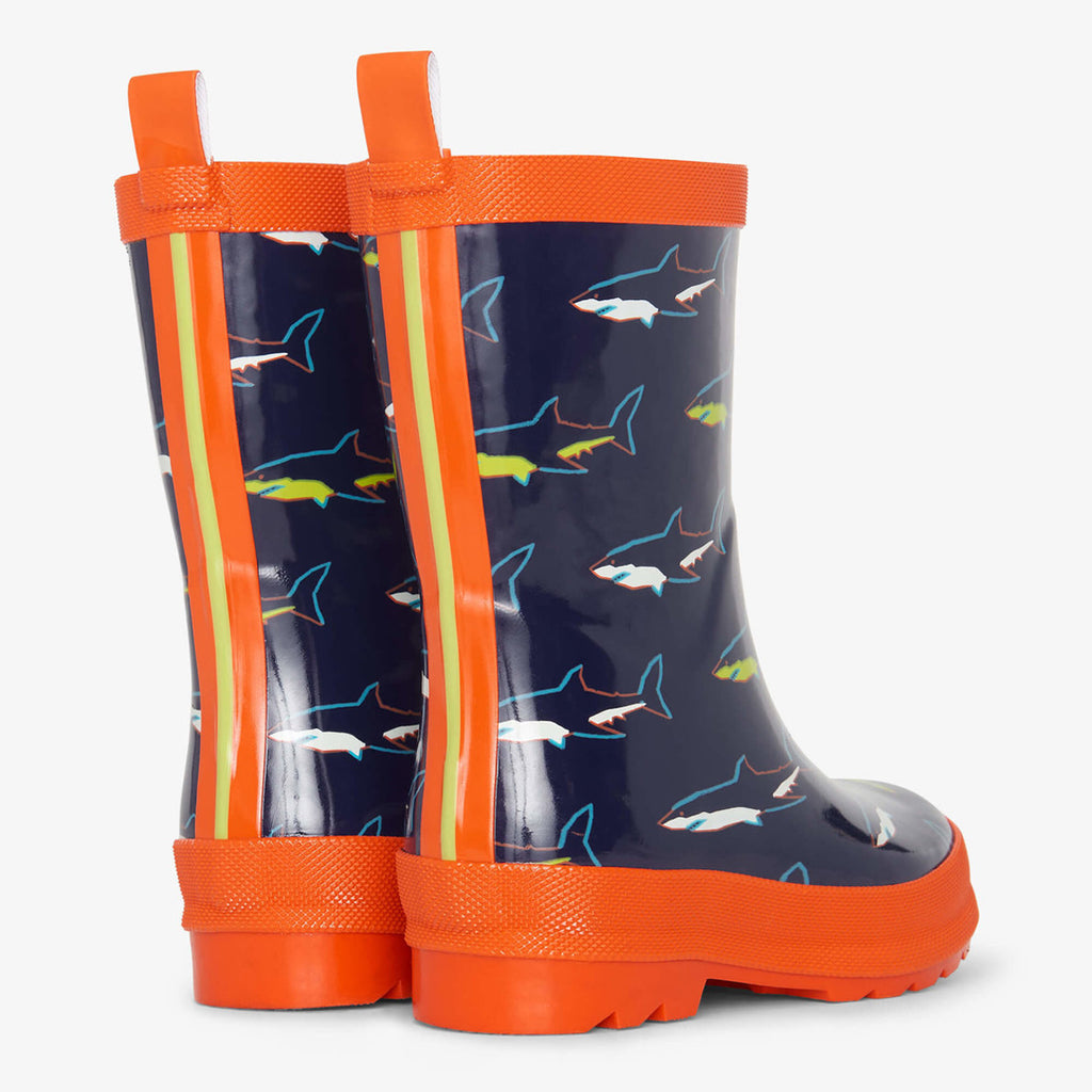 Boys Shark Shiny Rain Boots-SHOES-Hatley-Joannas Cuties