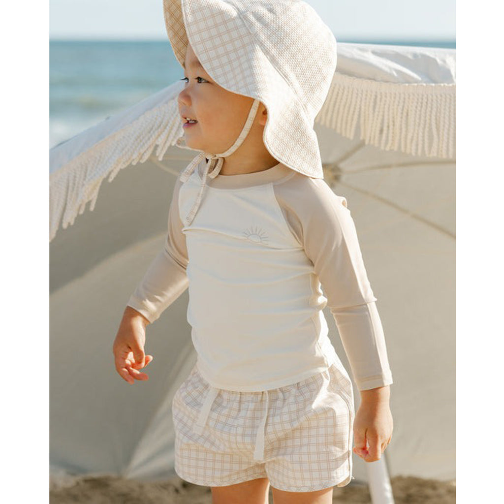 Boys Swim Short - Oat Check