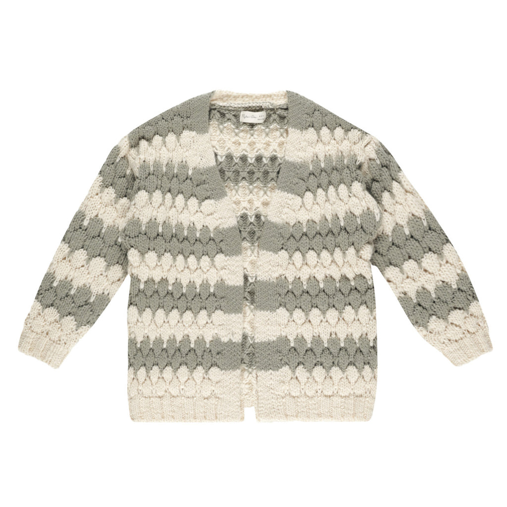 Bubble Knit Cardigan - Laurel Stripe