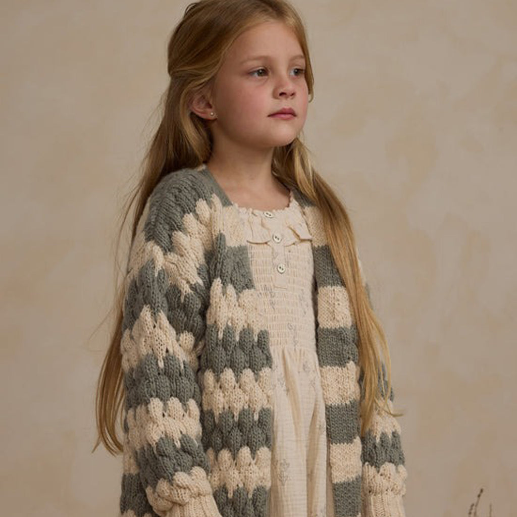 Bubble Knit Cardigan - Laurel Stripe