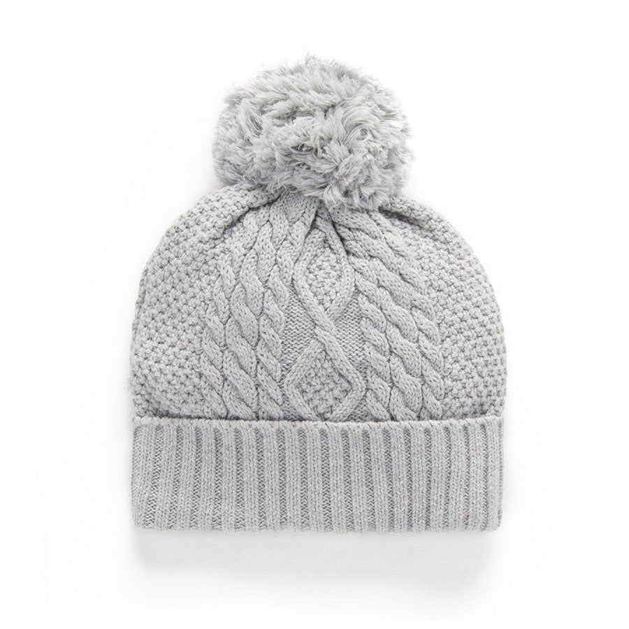 Cable Beanie-HATS & SCARVES-Purebaby-Joannas Cuties