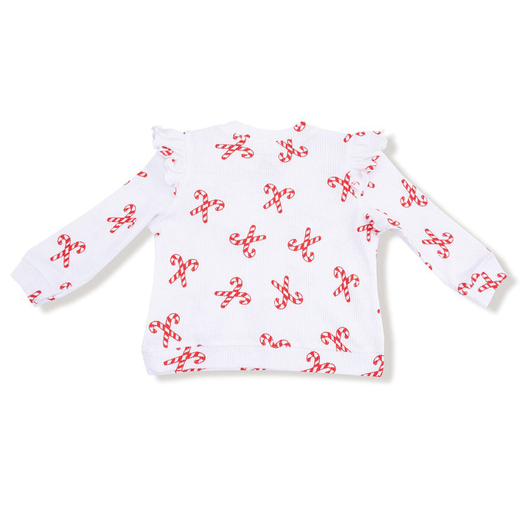 Candy Canes - V Ruffle Top