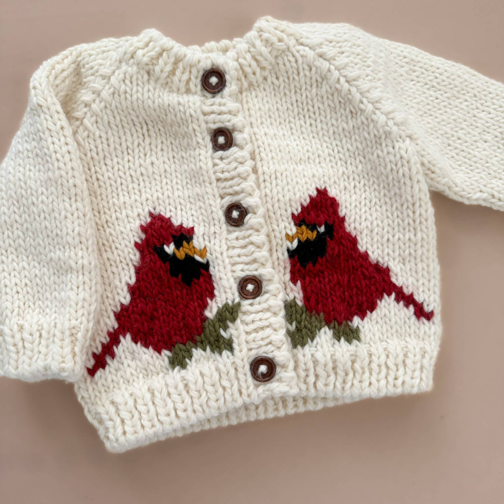 Cardinal Cardigan - Baby & Kid Christmas Holiday Sweater