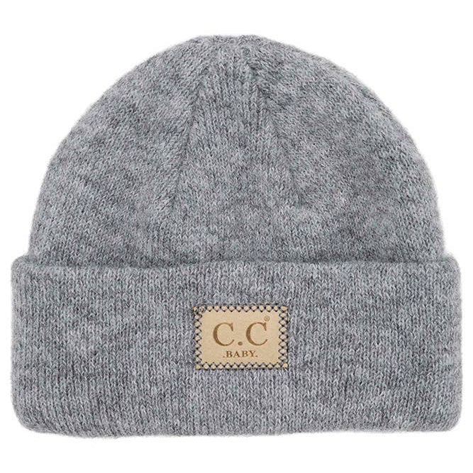 C.C Suede Patch Baby Beanie Hat