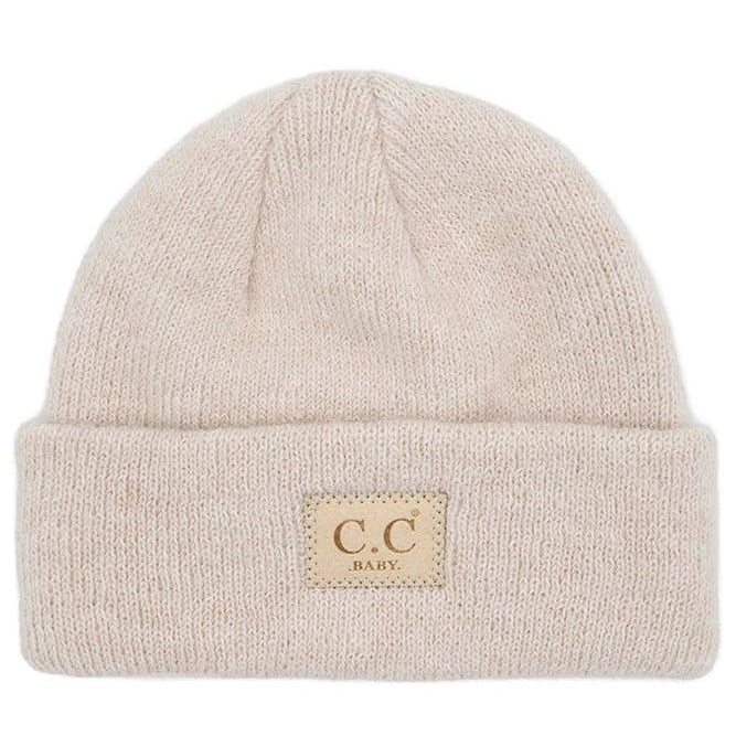 C.C Suede Patch Baby Beanie Hat