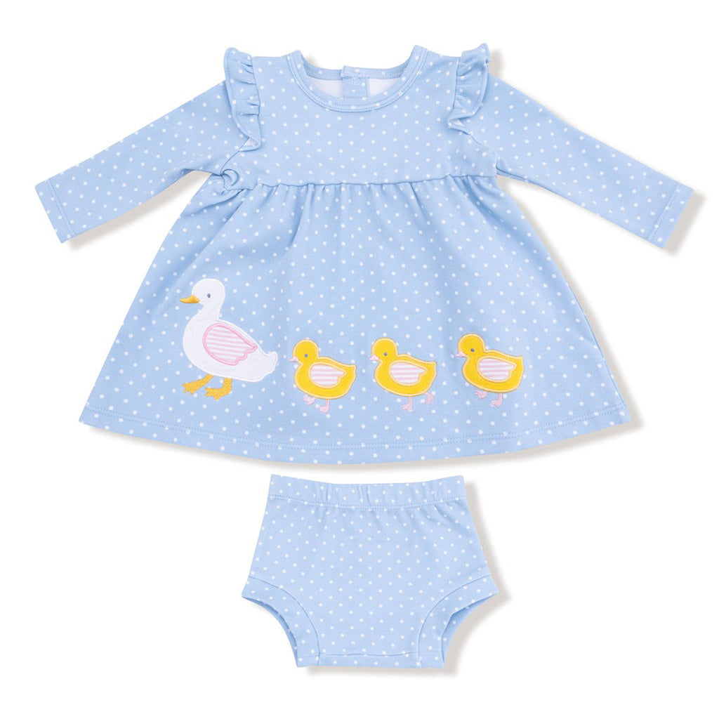 Duck Family - Long Sleeve Dress with Diaper Cover