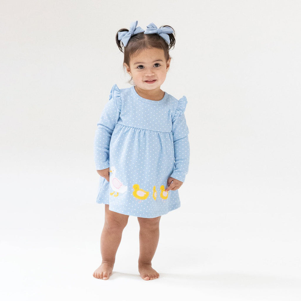Duck Family - Long Sleeve Dress with Diaper Cover