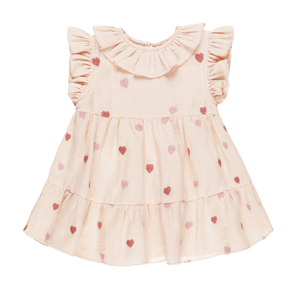 Charlotte Dress - Heart Embroidery