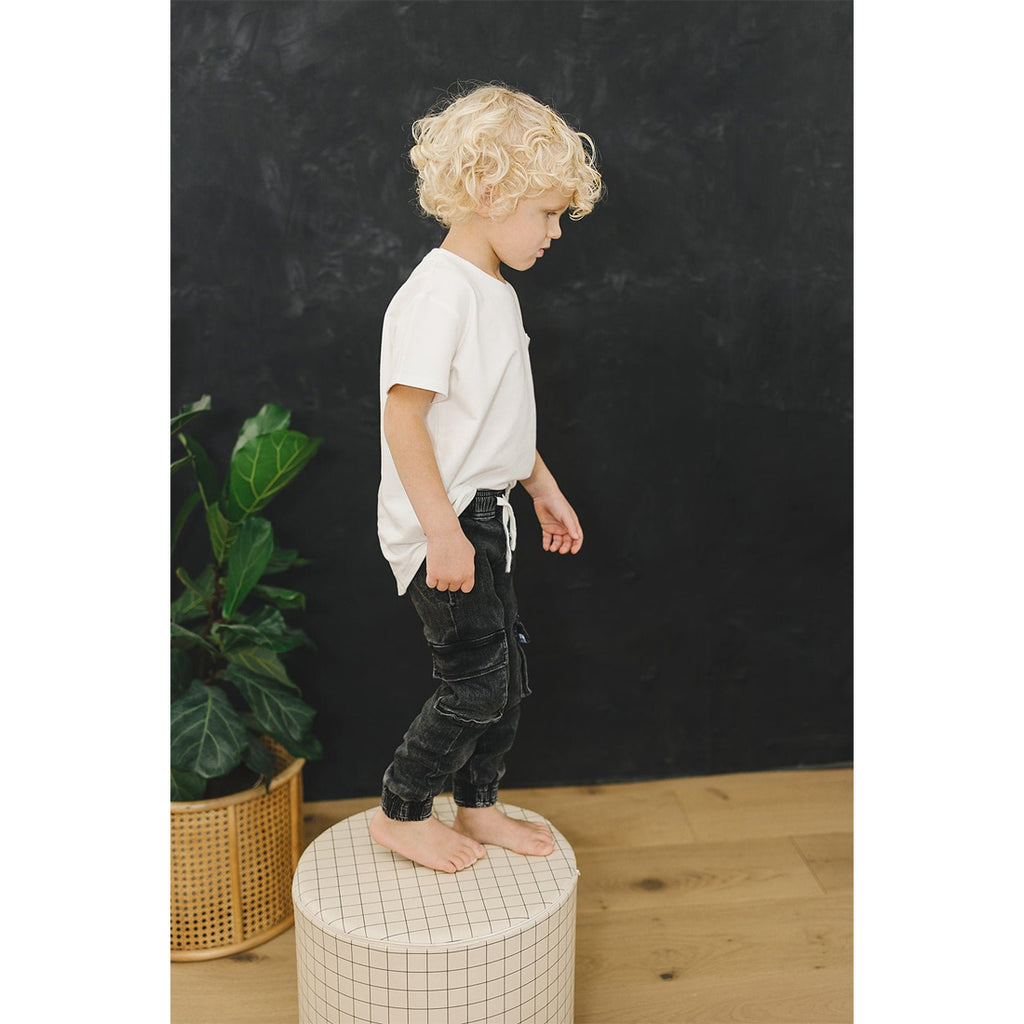 Chase Cargo Jeans - Black-BOTTOMS-Olive + Scout-Joannas Cuties