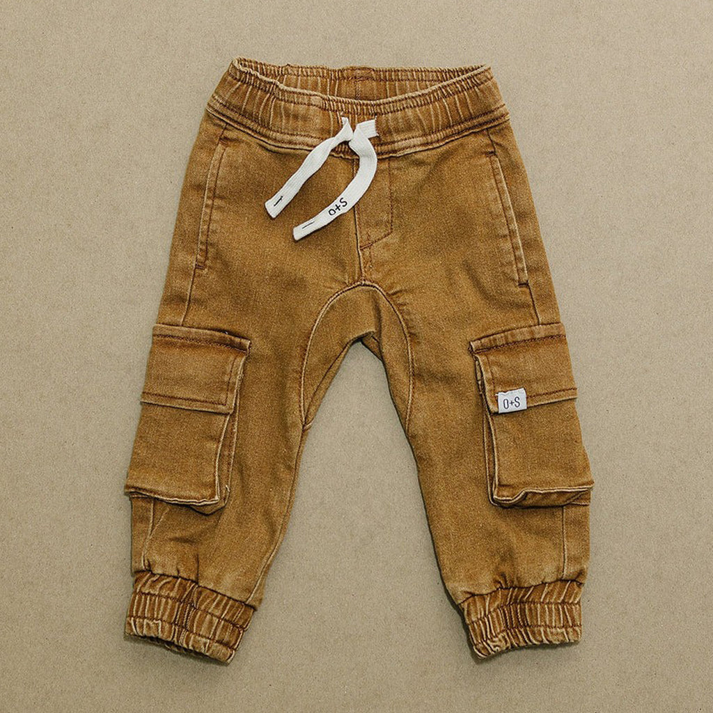 Chase Cargo Jeans - Brown-BOTTOMS-Olive + Scout-Joannas Cuties