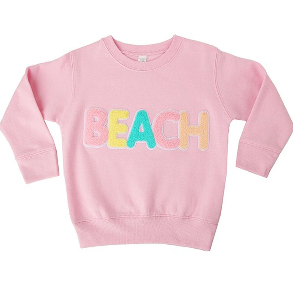 Chenille Beach Sweatshirt-SWEATSHIRTS & HOODIES-Sparkle Sisters by Couture Clips-Joannas Cuties