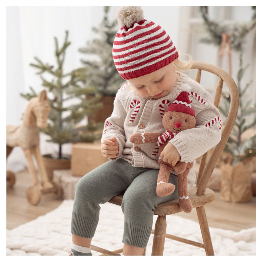 Chenille Candycane Holiday Cardigan Set-OUTFITS-Elegant Baby-Joannas Cuties