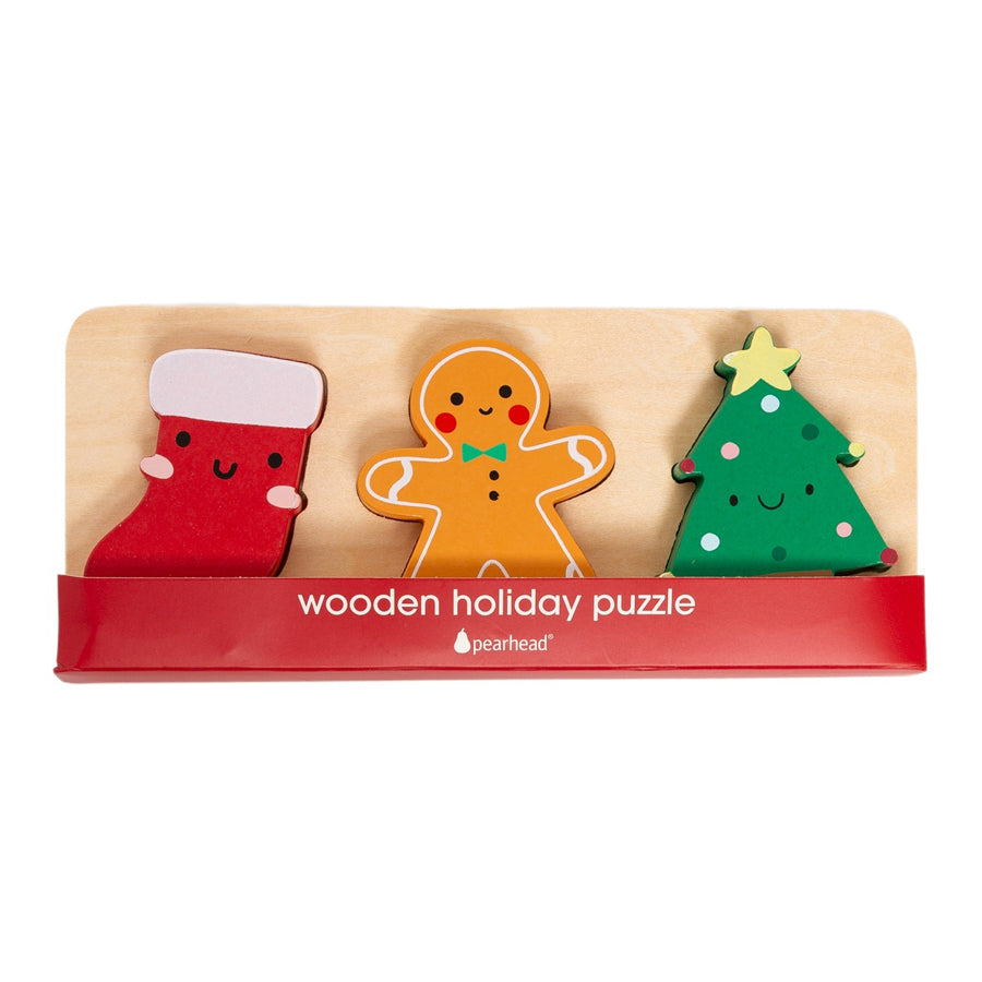 Christmas 3 Piece Wooden Holiday Puzzle-TOYS-Pearhead-Joannas Cuties