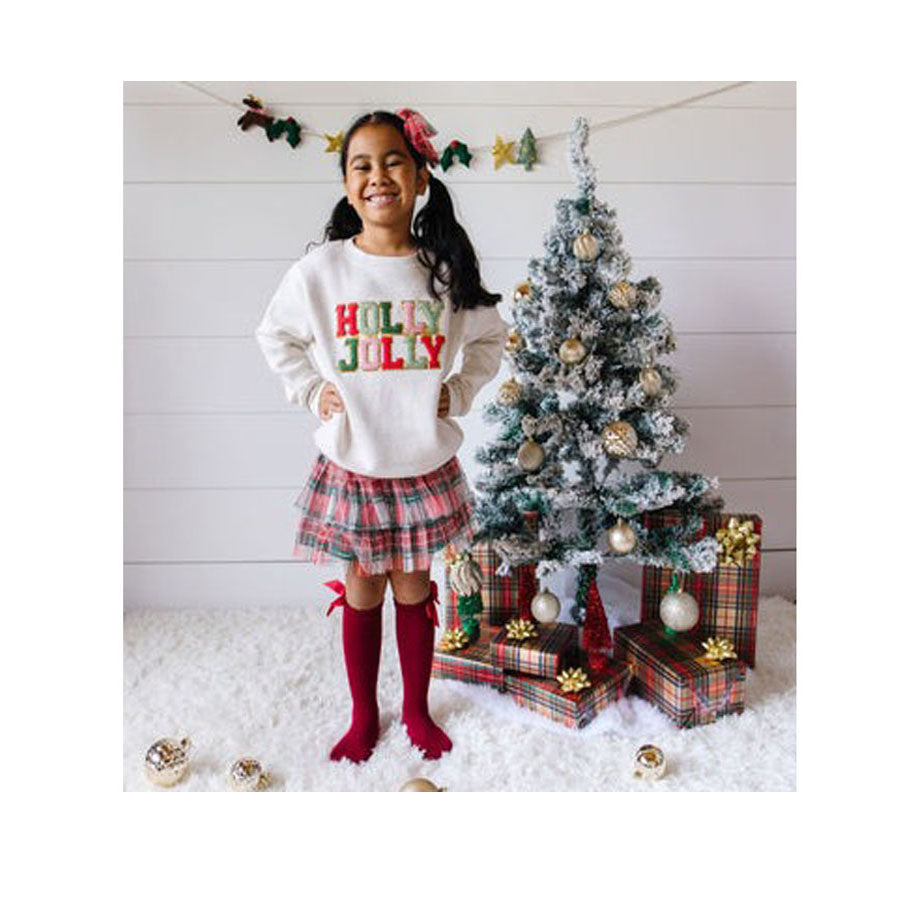 Christmas Plaid Tiered Tutu-DRESSES & SKIRTS-Sweet Wink-Joannas Cuties
