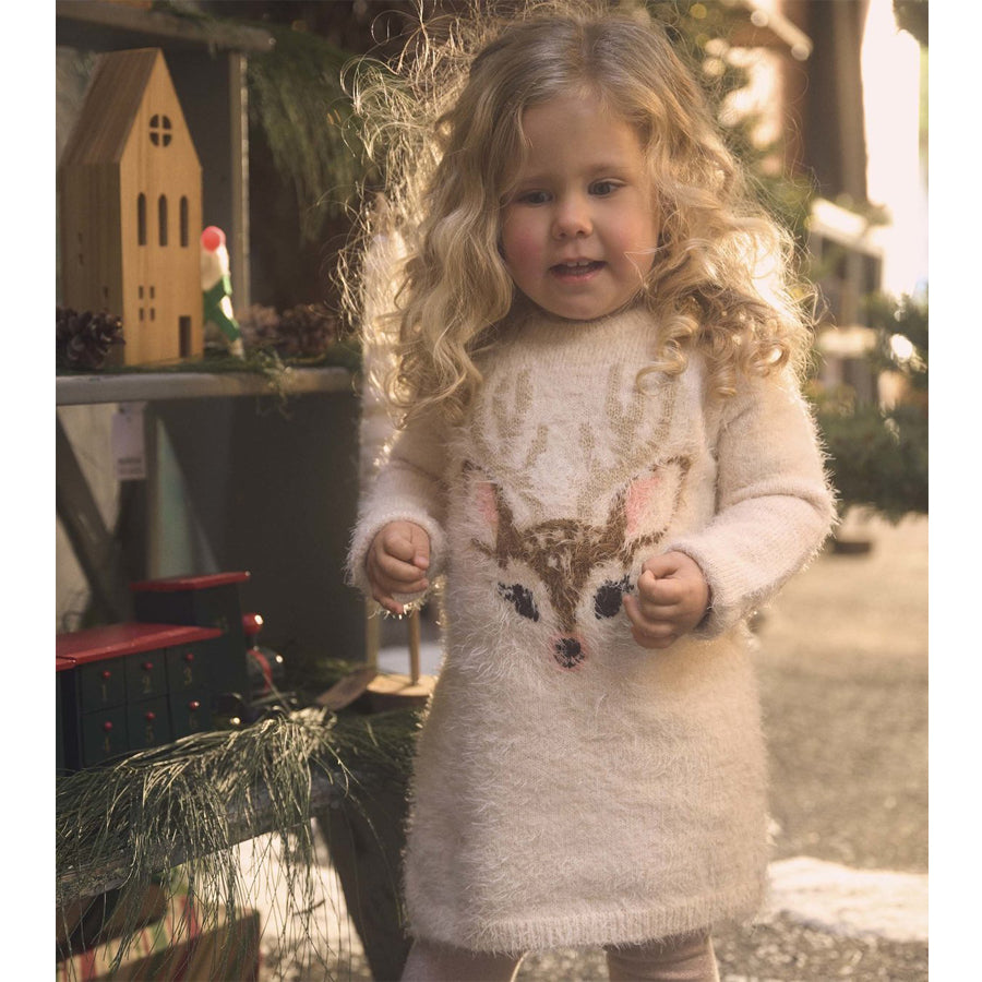Christmas Reindeer Furry Dress-DRESSES & SKIRTS-Hatley-Joannas Cuties