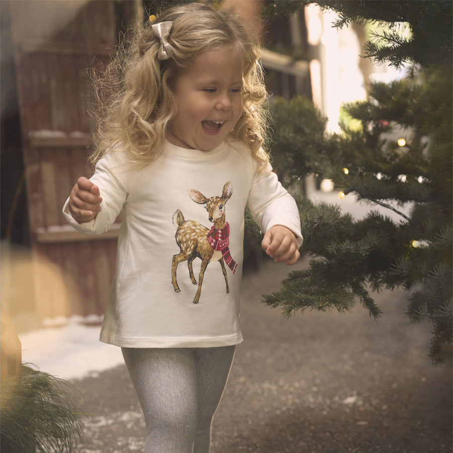 Christmas Reindeer Long Sleeve T-Shirt-TOPS-Hatley-Joannas Cuties