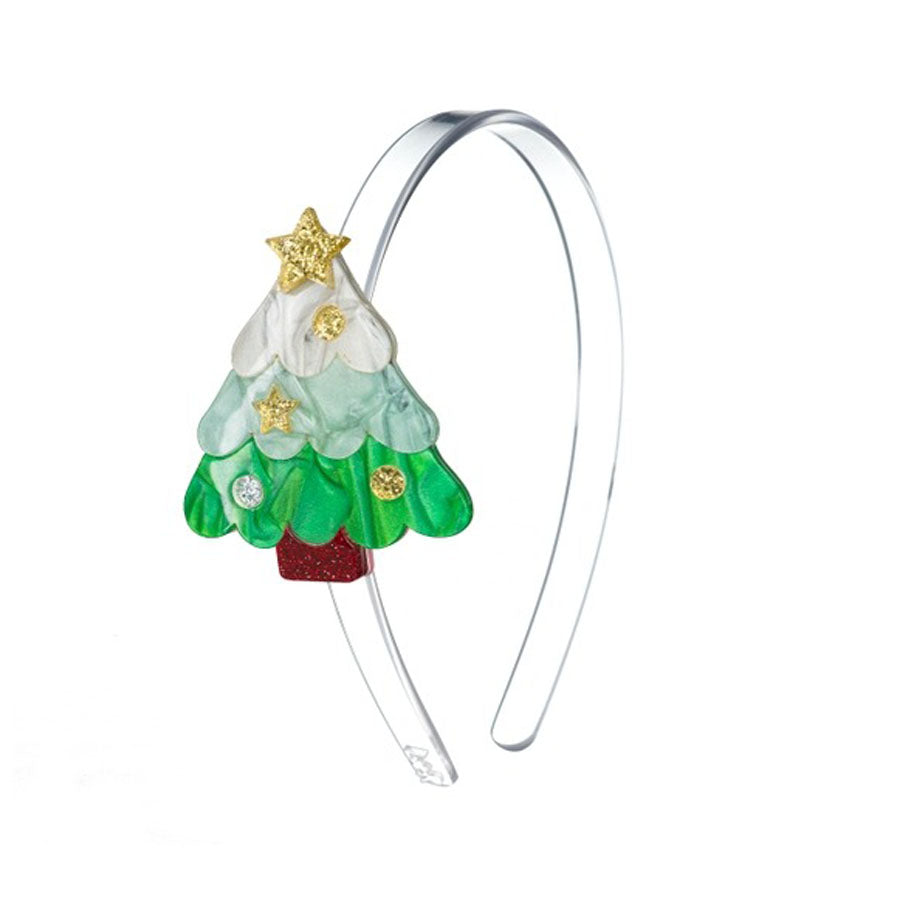 Christmas Tree Green Pearlized Headband-HEADBANDS-Lilies & Roses-Joannas Cuties